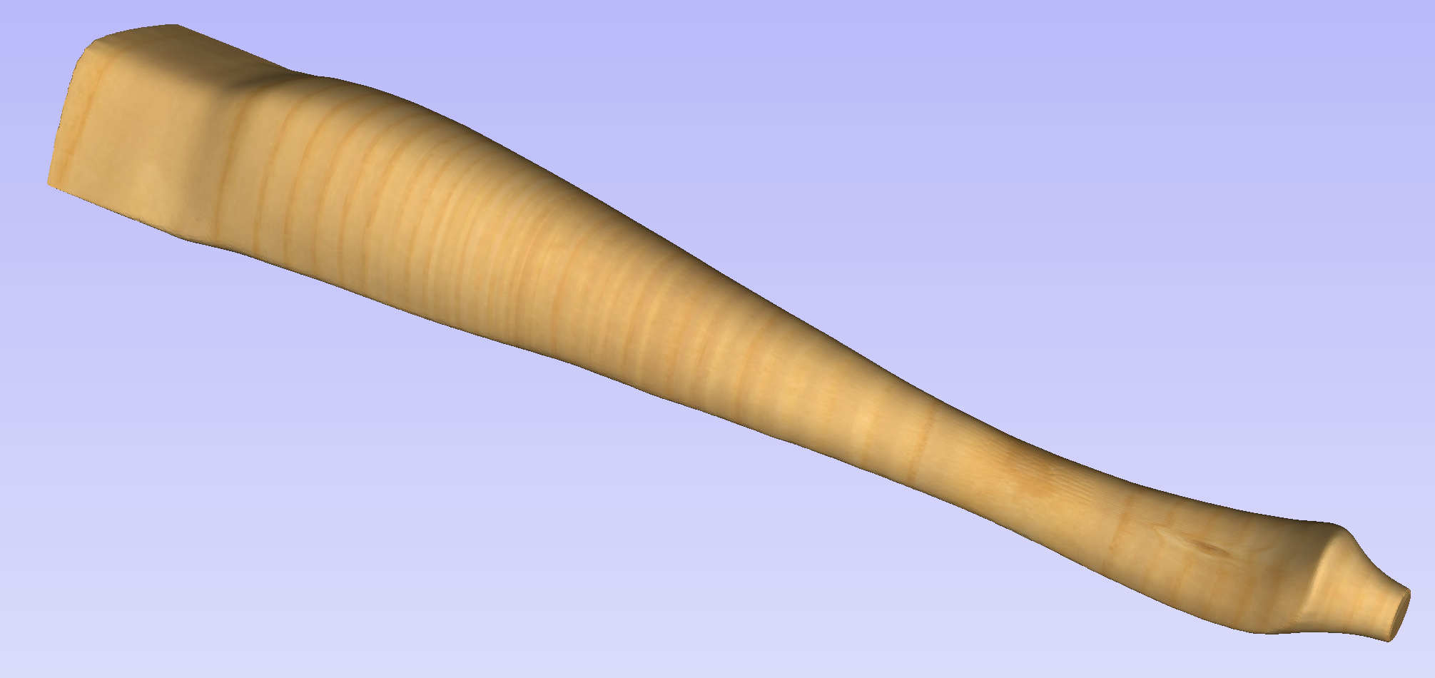 A table leg imported from STL file